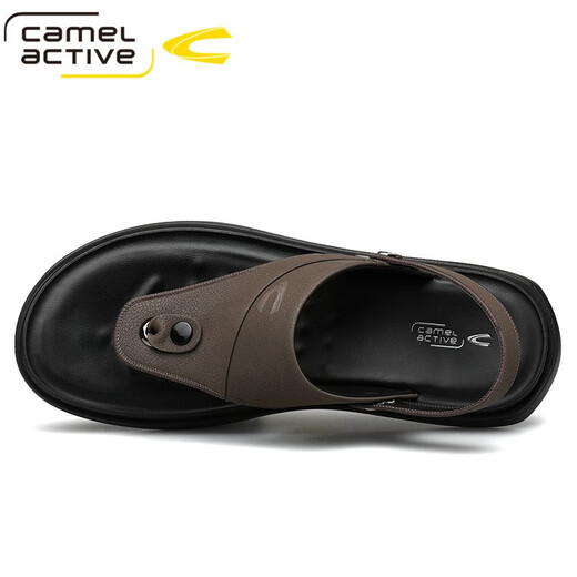 German Camel dynamic men's sandals summer new casual beach shoes soft sole non-slip sandals dual-purpose sandals flip-flops 3880 gray (sports shoe size) 39