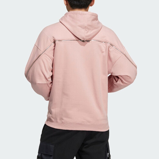 Adidas Clover Sweatshirt Men's 2025 Autumn Hooded Windproof Comfortable Casual Fitness Training Sportswear Pullover HH9435 M