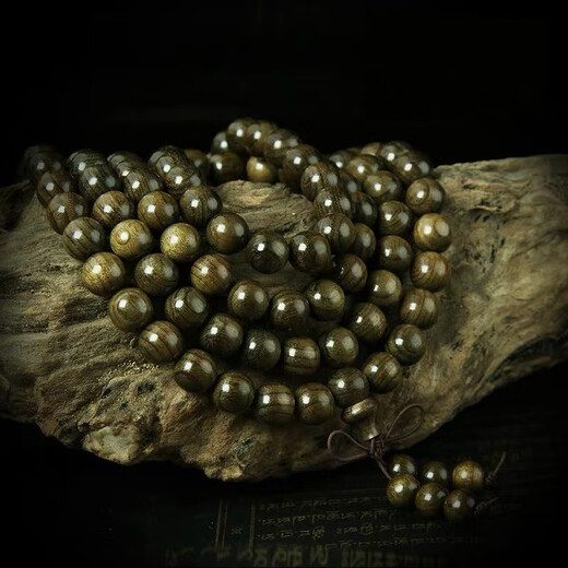 梵心阁四川阴沉木金丝楠8mm手串佛珠沉香级水波乌木108本命臻品送 8mm108颗