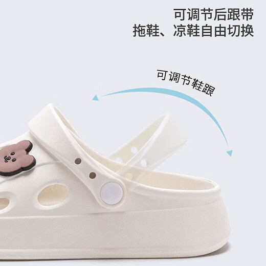 Lidani (TZLDN) children's hole shoes for women in summer parent-child fashion wear non-slip sandals for babies beach bag head big children's sandals for women beige [fun cheese] 30-31 (inner length 20.5cm)