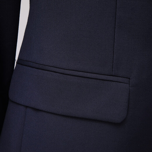 ROMON suit men's three-piece suit business slim professional formal groomsmen suit groom suit navy blue XL