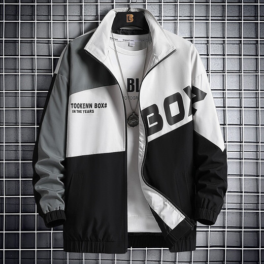 Karls large size men's fat jacket men's workwear plus velvet and fattening youth loose autumn and winter trendy tops 0389 (velvet and thickening) 8XL (275-300Jin Jin is equal to 0.5 kg)