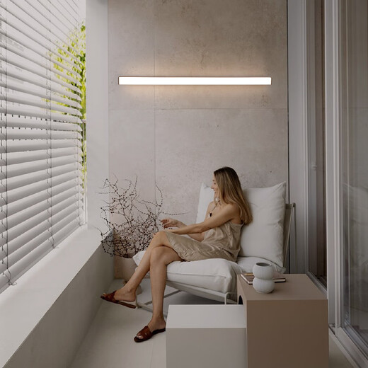 Yilin (yilin) glass sunroom special lamp long strip three-proof balcony lamp ceiling lamp canopy eaves super bright strip lamp length 30CM wide 3.8CM-12W three-color dimming three sides