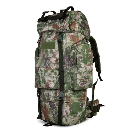 Outdoor 110 liter large capacity camouflage backpack backpack carrying tactical mountaineering bag U-shaped steel frame large backpack green camouflage-110L 110L