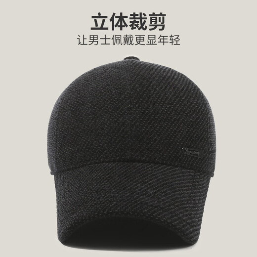 Woodpecker middle-aged and elderly hats men's winter warm baseball caps for the elderly and grandfather winter dad ear protection duck tongue cotton hat for men
