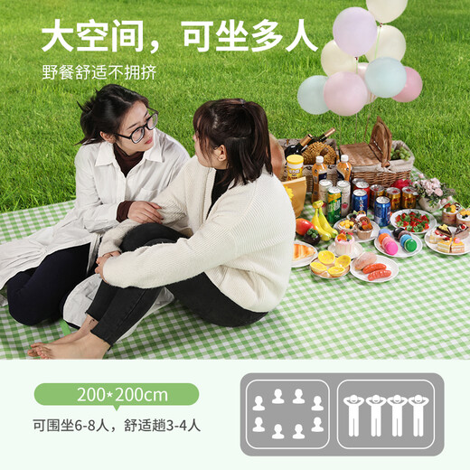 Etravel Picnic Mat Outdoor Thickened Moisture-proof Mat Oxford Cloth Portable Tent Mat Beach Mat 2m*2m