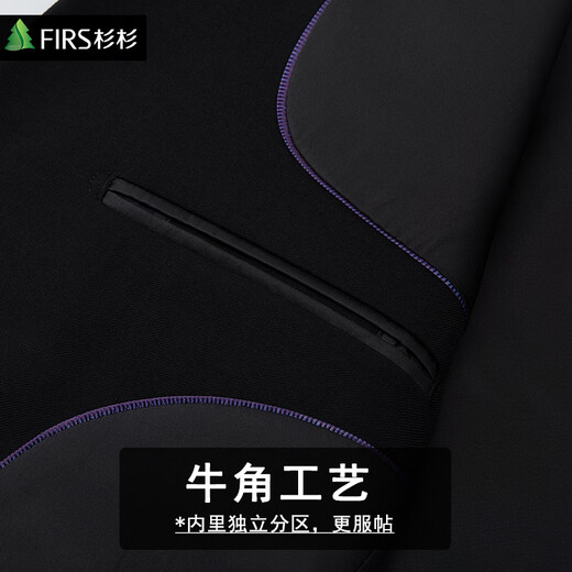 Shanshan British suit men's suit slim small suit business professional formal attire accompanying groom wedding dress casual suit black double button suit + trousers XL recommended 140Jin Jin equal to within 0.5 kg