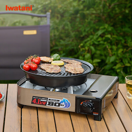 Iwatani imported outdoor windproof portable cassette stove camping hot pot barbecue stove 4.1kW strong fire CB-AH-41N