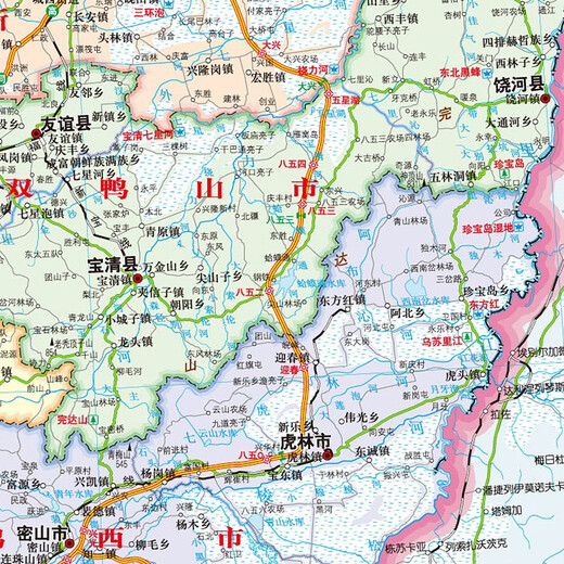 黑龙江地图 2025年黑龙江省政区交通地理图 1068*749毫米
