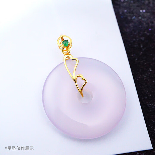 Fat Donglai's same style safe buckle buckle head 18k gold jade jade nostalgic welding-free DIY accessories color gold AU750 H1 number - top bead style H1