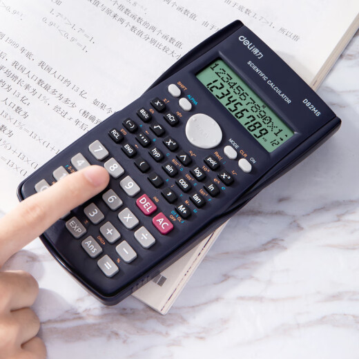 Deli D82MS function scientific calculator 240 functions test computer (suitable for middle school and high school students) students oral arithmetic deep blue