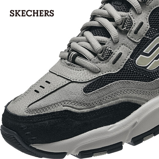 Skechers men's outdoor dad shoes retro trendy thick-soled comfortable and versatile plus velvet sports and casual shoes 237125