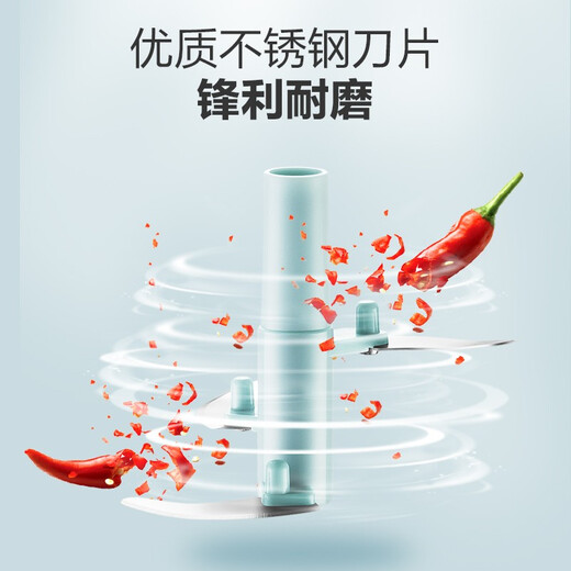 SUPOR Garlic Puller Garlic Masher Household Manual Multi-Function Meat Mincer Food Machine Vegetable Cutter Vegetable Processor 900ml Capacity + Three Blades