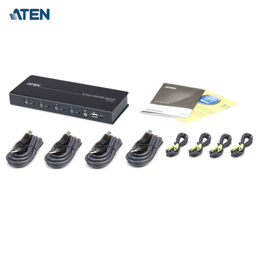 ATEN CS724KM 4-Port USB-Multikomputer-Tastatur und Maus-Schnell-Cut-Switch unterstützt die Daisy-Kettenerweiterung auf 8-Port-Computer-Geräte-Signalschalter