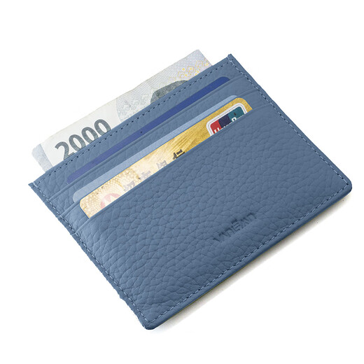 VANLEMN Danish anti-theft card swipe bag women's ID bag small ultra-thin cowhide men's high-end driver's license card holder pink anti-theft swipe card holder can hold driver's license