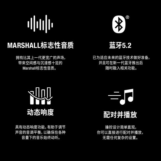 Marshall only replaces but does not repair ACTON III speaker 3rd generation wireless Bluetooth rock home subwoofer acton3 milky white