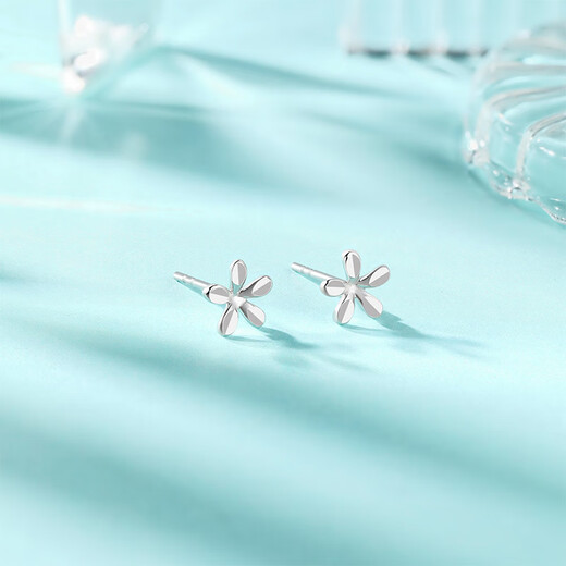 Liuguifu Jewelry PT950 Platinum Earrings Huayixiao Platinum Stud Earrings for Women PT0200064 0.85g