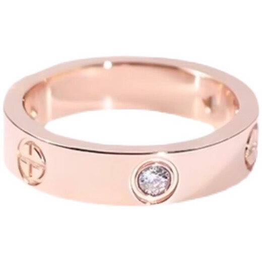 DL 1998 Fat Donglai same style rose gold pair ring AU750 color gold ring men and women 18K couple set with diamond rose gold set with diamond women's ring please note the code number when placing an order