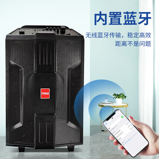 Malata (Malata) M+9047B square dance speaker pull rod audio outdoor electric acoustic guitar bass folk singing instrument speaker 12-inch subwoofer-style speaker outdoor 12-inch free USB flash drive