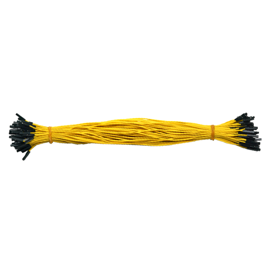 Throwing stones 1P rehearsal DuPont wire 26AWG silicone insulated wire High temperature resistant electronic wire Experimental supplies 100 wires in a bundle 20cm wire length 100 wires/item Yellow 30cm male to male