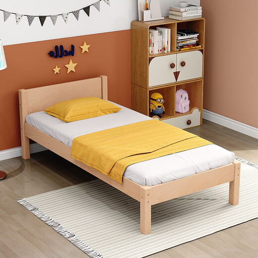 Juelebang children's bed beech single bed crib splicing bed solid wood bed small apartment splicing large bed single bed 1000mm*2000mm