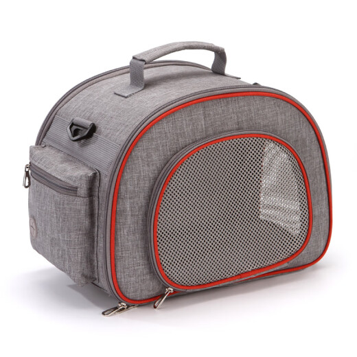 Mengka Pet Bag Dog Outing Shoulder Pet Bag Cat Convenient Portable Pet Bag Pet Supplies Warehouse Gray with Orange S