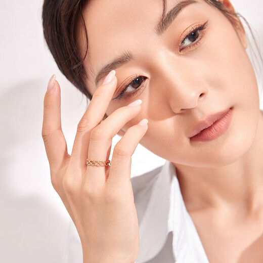 Saturday Fortune (ZLF) 18k gold ring women's dream catcher gold tail ring live girlfriend ring