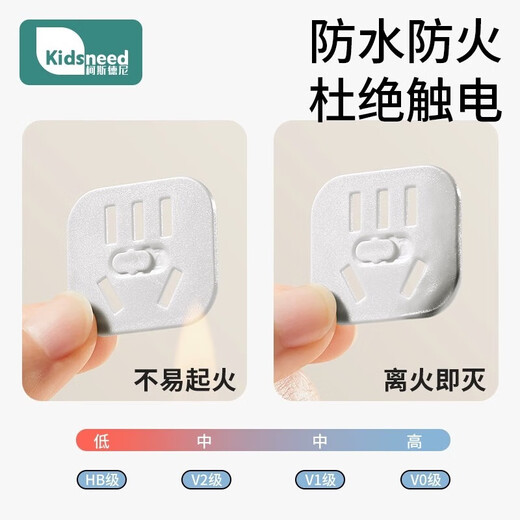 Kidsneed Socket Anti-Child Shock Protective Cover Baby Plug Safety Plug Baby Power Switch Plug Hole Cover Slide Switch Two Holes-12 Pack