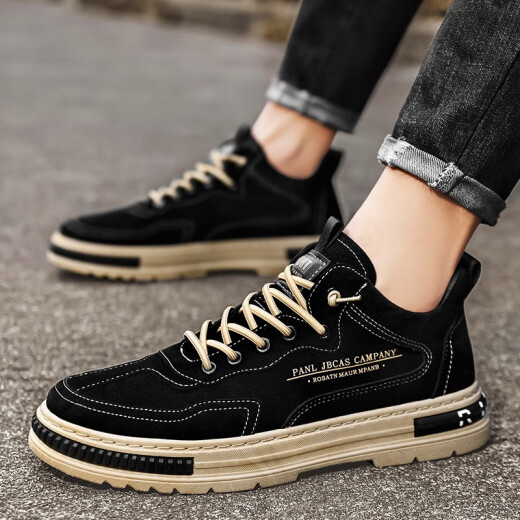 Zapatos de mesa casuales con zapatos versátiles para hombres, zapatos de trabajo para hombres, trabaja resistente al desgaste de los zapatos de trabajo no resistentes al desgaste de los zapatos no deslizantes para el tablero para hombres nuevos zapatos versátiles para hombres.