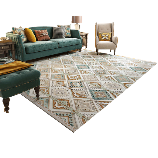 Zhonghong European and American carpet living room bedroom bedside coffee table American plaid personalized weaving machine washable home large area light luxury modern plaid 200*250CM