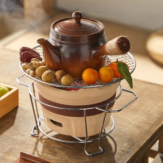 Yihutea (YIHUTEA) stove-cooked teapot, ceramic kettle, kiln-changing teapot, coarse ceramic teapot, household outdoor kettle, heat-resistant kettle, wood-burning four-season side handle kettle 850ml