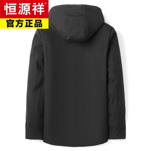 Hengyuanxiang new product parka men's removable full mink lining fur coat fur winter nikk fur one-piece coat black (block mink lining/sleeves plus rabbit fur L 170