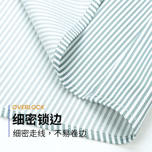 Shanshan Lyocell long-sleeved shirt men's no-iron anti-wrinkle business casual striped shirt green stripe 41