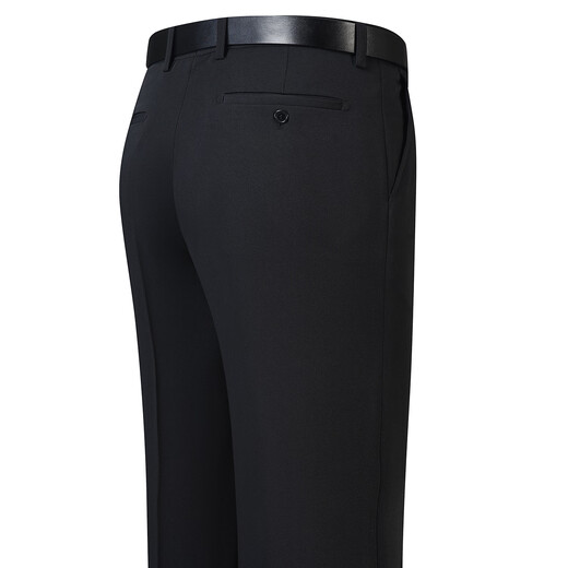 Binmuniao plus size trousers men's plus size trousers business casual suit trousers extra large elastic straight formal trousers black 43 (recommended 220Jin Jin equals 0.5 kg)