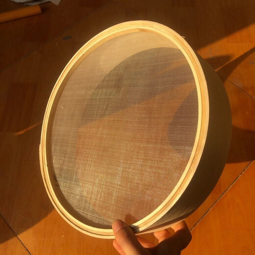 He Jiagong flour sieve single sieve flour sieve flour sieve ultra-fine baking 60 mesh handmade household filter sieve kitchen diameter 30 cm 60 mesh sieve white flour worm is very fine