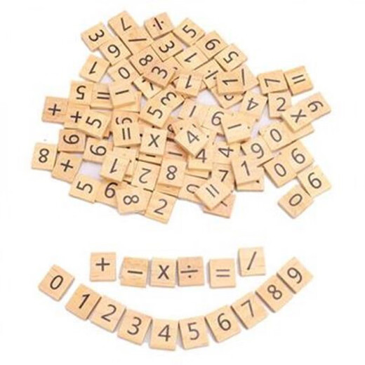 Tarjeta numérica del jugador 1-100 Número puro 0-9 Número de madera cuadrada de educación temprana para niños Juego de rompecabezas de madera