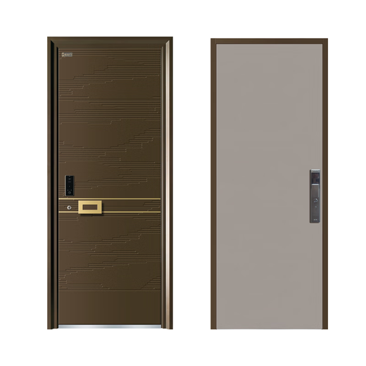 Yuelongmen anti-theft door villa door Class A home security door fingerprint lock mother door single door entry door B070 non-standard custom size please contact customer service for details