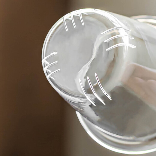 Porcelain brand tea set, hammered glass tea set, simple Japanese style high temperature resistant kung fu tea cup, office teapot, tea tray small set, hammered elegant 7-piece set + round melamine plate, 8 pieces