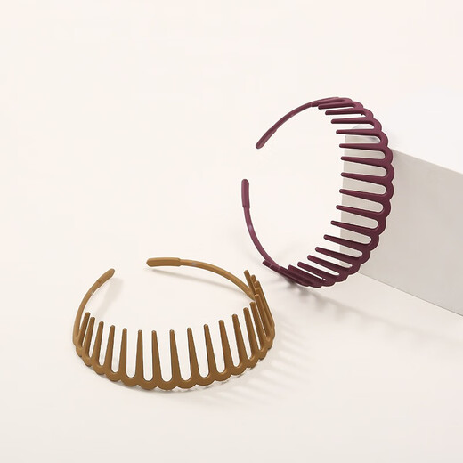 Hua Mu Rong Men's Hairband Boys' Toothed Headband Face Wash Hairband Clip Invisible Sports Hair Bundle Back Head Men's Hair Accessories Hairpin Black