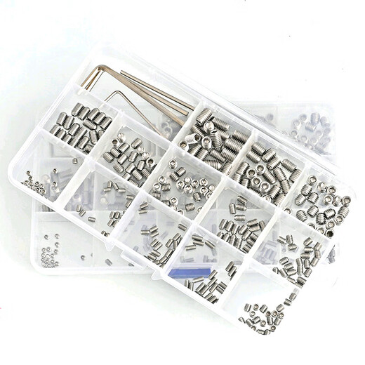 Tianzhuo Hardware Tip/Flat End/Concave End Set Screw Set Hexagon Headless Screw Top Screw Machine M3M4M5M6 304 Flat End Set Screw Set One Box