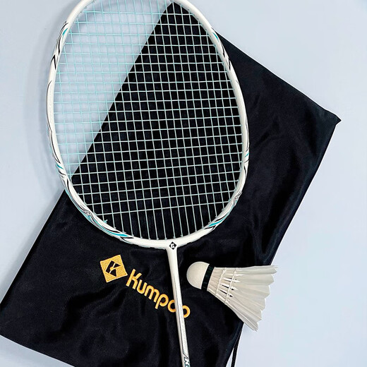 薰风（KUMPOO）羽毛球拍熏风k520pro全碳素超轻初学者单拍月白-冰蓝色羽线
