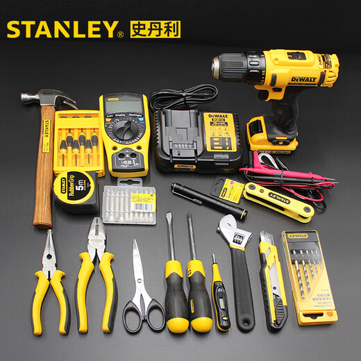 American brand tool box set multi-functional household lithium electric drill 42 pieces electrician woodworking telecommunications set 4 11-TC