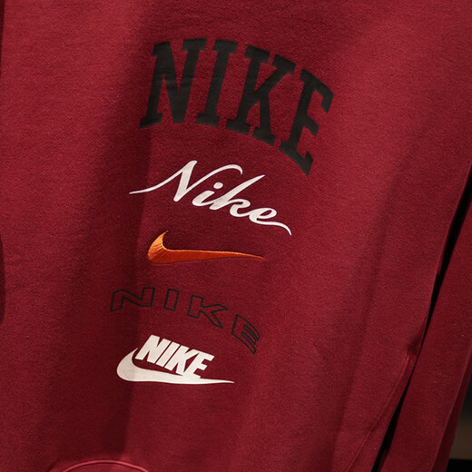 Nike (Nike) Chaqueta de sudadera para hombres 2024 Spring and Autumn New Sportswear Plus Velvet Warm Round Neck Pechero FN2611-010 FN2611-677 Red Inner Inter Velvet 2XL