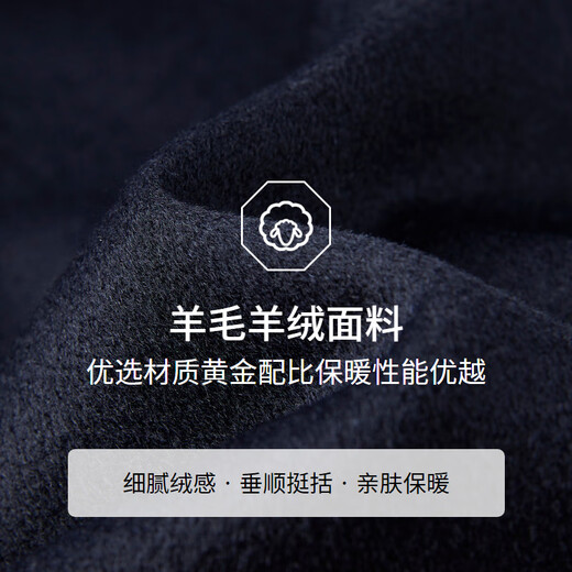 EMZ Ordos wool cashmere series winter men's business coat classic lapel cadre style