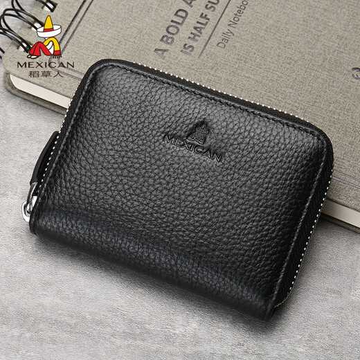 Scarecrow Card Bag Men's Business Card Holder Multi-Slot Bank Card Driving Large Capacity Document Bag 2025 New Black-E Style