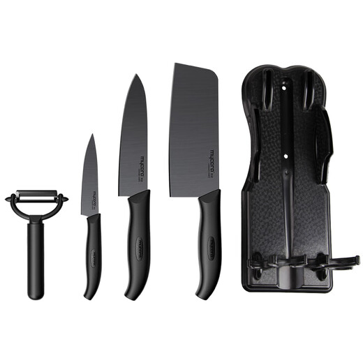 Meica Ceramic Knife Five-piece Set Ceramic Knife Kitchen Knife Chef's Knife Fruit Knife Peeler Knife Holder TES04B-B