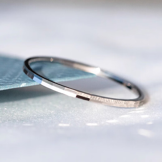 CEENIU Fat Donglai's same style 18k gold ring ring sparkling girly rose gold color gold simple glossy car flower element 18K rose gold women's size 6