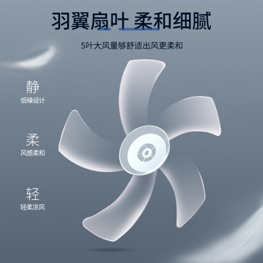 TCL electric fan/floor fan/household bass fan/five-blade large air volume fan timing remote control TFS16RD/one-year warranty