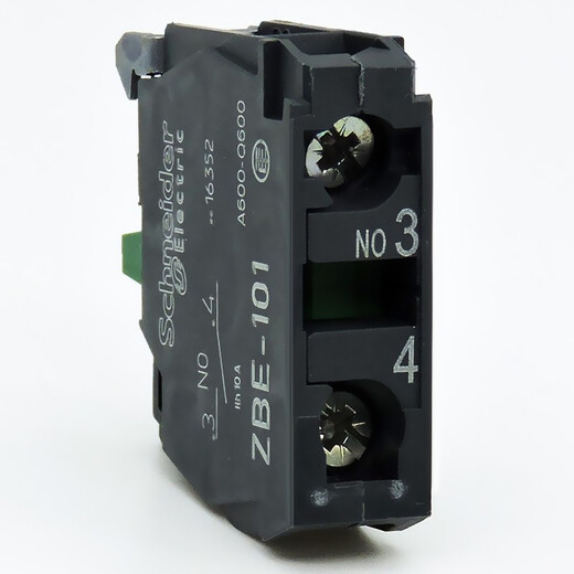 Original Schneider Electric brand XB4-BK two-position three-position LED with light selection button DC 24V AC 230V knob switch red, yellow, blue, green and white color ZBE-101 normally open contact