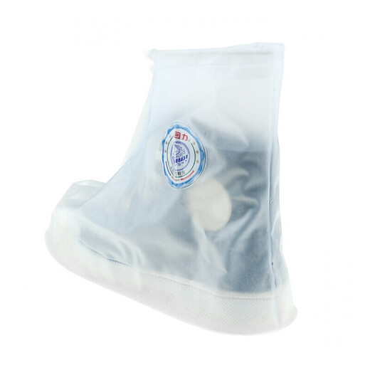 Warrior Warrior Unisex Mid-Tube Waterproof Shoe Covers Thickened Anti-Slip Rainproof Rain Shoe Covers HXL227 White XXL